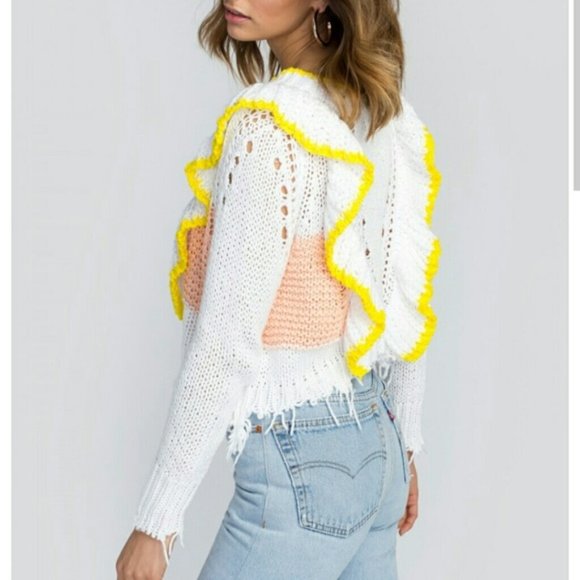 Wildfox “Sorbet stripe” Carlyle crop sweater - Picture 9 of 12